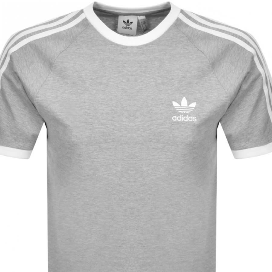 Alternative Image for Productadidas Originals 3 Stripe T Shirt Grey2